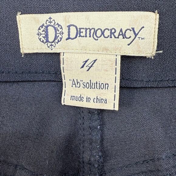 Democracy Jeans Women's 14 Black Denim Straight (Ab)solution High Rise Normcore - Picture 5 of 12